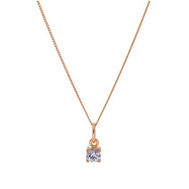 Collier June en argent sterling plaqué or rose avec alexandrite CZ, 35,6 à 81,3 cm