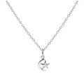 Petit collier croissant de lune et étoile en argent sterling de 35 à 71 cm