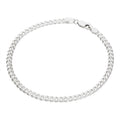 Bracelet chaîne à maillons gourmette en argent sterling de 3 mm - 18 cm
