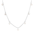 Collier en argent sterling avec pierres de naissance multi-CZ et opale 40,6 cm et 5 cm
