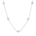 Collier en argent sterling avec plusieurs zircones cubiques et opales (40,6 cm et 5 cm)