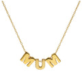 Collier MUM en argent sterling plaqué or 45 cm