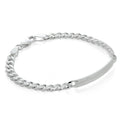 Bracelet d'identification personnalisable en argent sterling de 18 à 21,5 cm