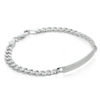 Bracelet d'identification personnalisable en argent sterling de 18 à 21,5 cm