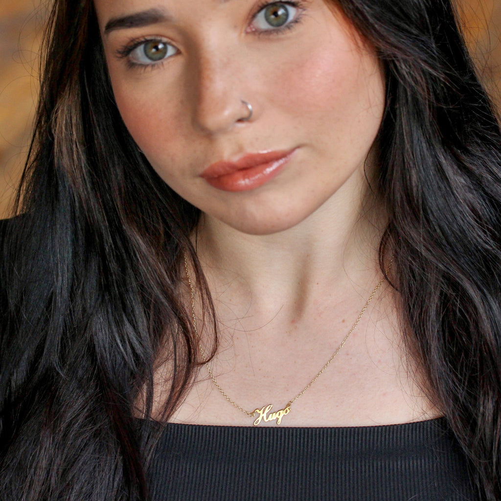 Collier personnalisé avec nom en or 9 carats