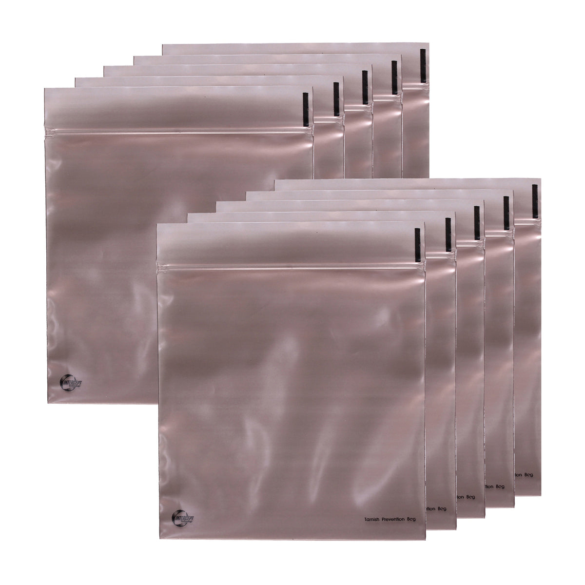 Grands sacs anti-ternissement Intercept' Zip-lock 15 cm x 15 cm (paquet de 10)