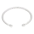 Bracelet jonc torsadé en argent sterling pour femme