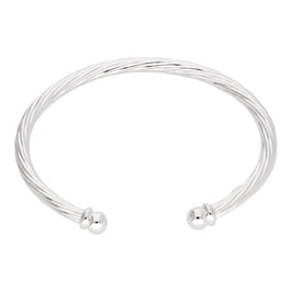 Bracelet jonc torsadé en argent sterling pour femme