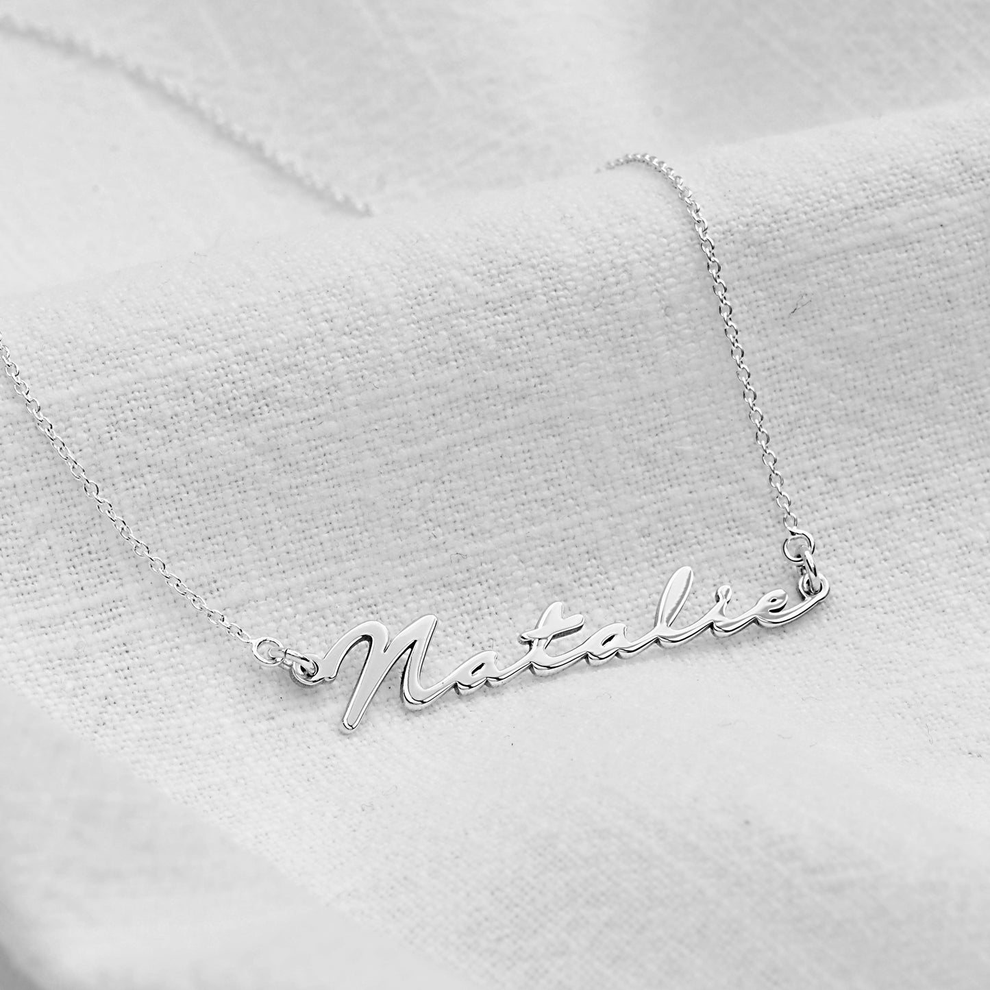 Collier personnalisé en argent sterling avec nom