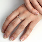 Bague réglable personnalisée en argent sterling avec nom