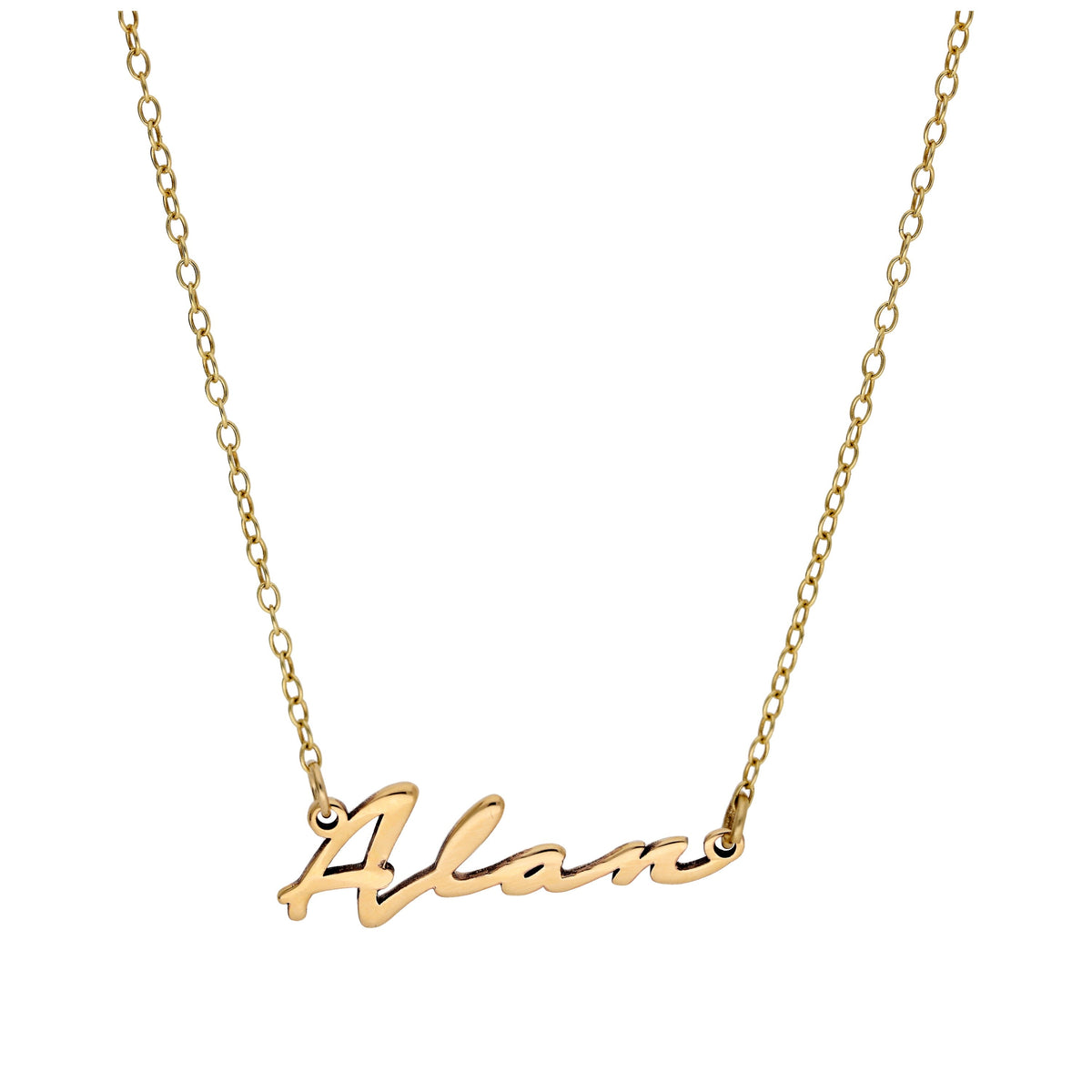 Collier personnalisé avec nom en or 9 carats