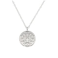 Collier en argent sterling avec fleur de naissance du muguet de mai et étiquette gravable de 13 mm, 35 à 55 cm