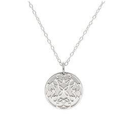 Collier en argent sterling avec fleur de naissance du muguet de mai et étiquette gravable de 13 mm, 35 à 55 cm