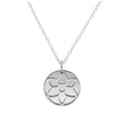 Collier en argent sterling avec fleur de naissance du glaïeul d'août et étiquette gravable de 13 mm, 35 à 55 cm