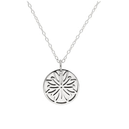 Collier en argent sterling avec fleur de naissance chrysanthème de novembre et étiquette gravable de 13 mm, 35 à 55 cm