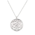 Collier en argent sterling avec fleur d'œillet et étiquette de 18 mm, 35 à 55 cm
