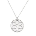 Collier en argent sterling avec fleur de glaïeul et étiquette de 18 mm, 35 à 55 cm