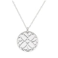 Collier en argent sterling avec fleur de souci et étiquette de 18 mm, 35 à 55 cm