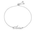 Bracelet réglable en argent sterling avec nom Bélier