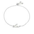 Bracelet réglable en argent sterling avec nom Lion