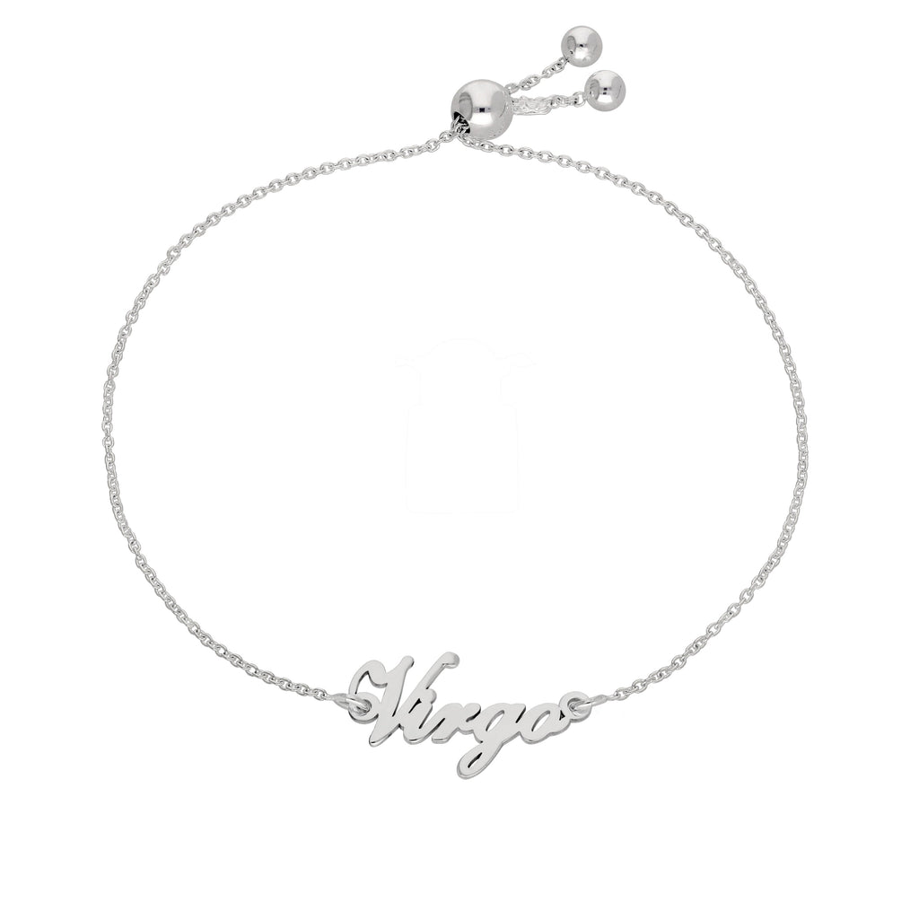 Bracelet réglable en argent sterling avec le nom de la Vierge