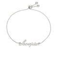 Bracelet réglable en argent sterling avec nom Scorpion