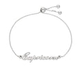 Bracelet réglable en argent sterling avec nom Capricorne