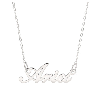 Collier en argent sterling avec signe astrologique Bélier de 43 cm