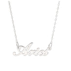 Collier en argent sterling avec signe astrologique Bélier de 43 cm
