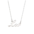 Collier en argent sterling avec signe astrologique du Lion, 43 cm