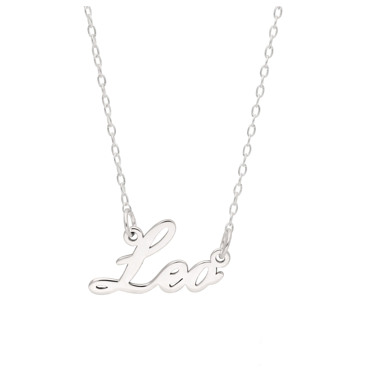 Collier en argent sterling avec signe astrologique du Lion, 43 cm