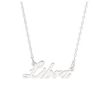 Collier en argent sterling avec signe astrologique Balance de 43 cm