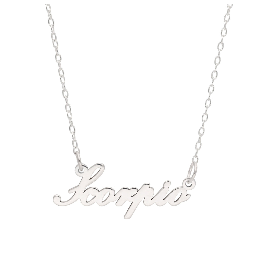 Collier signe astrologique Scorpion en argent sterling de 43 cm