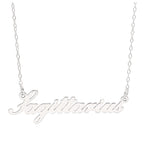 Collier en argent sterling avec signe astrologique du Sagittaire de 43 cm