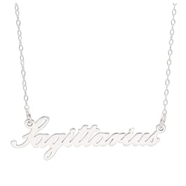 Collier en argent sterling avec signe astrologique du Sagittaire de 43 cm