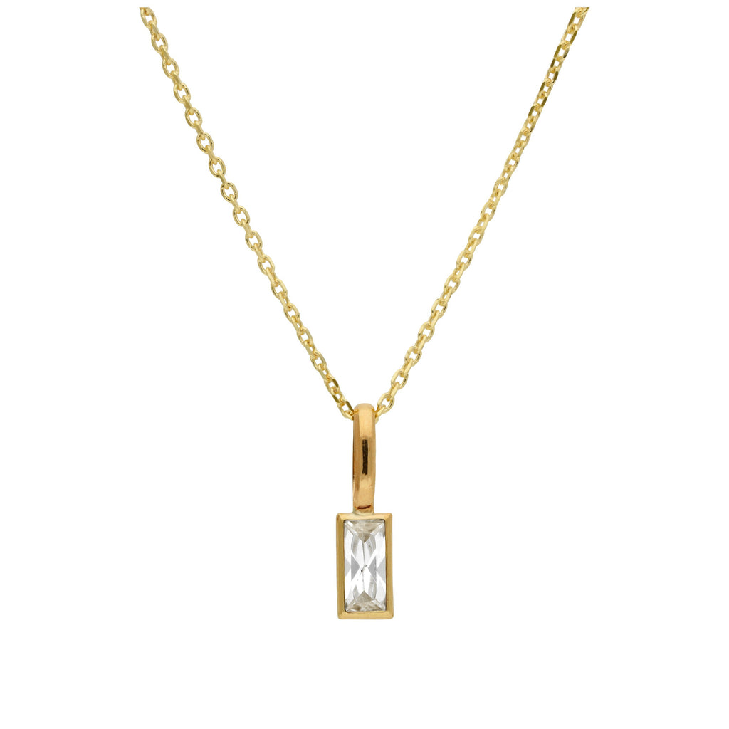 Collier en or 9 carats avec zircones cubiques transparents, taille 40 à 50 cm