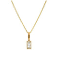 Collier en or 9 carats avec zircones cubiques transparents, taille 40 à 50 cm