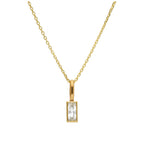 Collier en or 9 carats avec zircones cubiques transparents, taille 40 à 50 cm