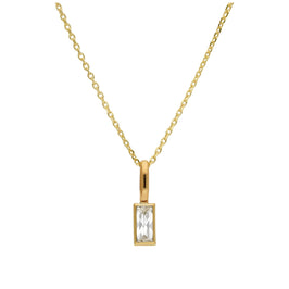 Collier en or 9 carats avec zircones cubiques transparents, taille 40 à 50 cm