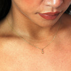 Collier en or 9 carats avec citrine baguette et zircone cubique, 40 à 50 cm