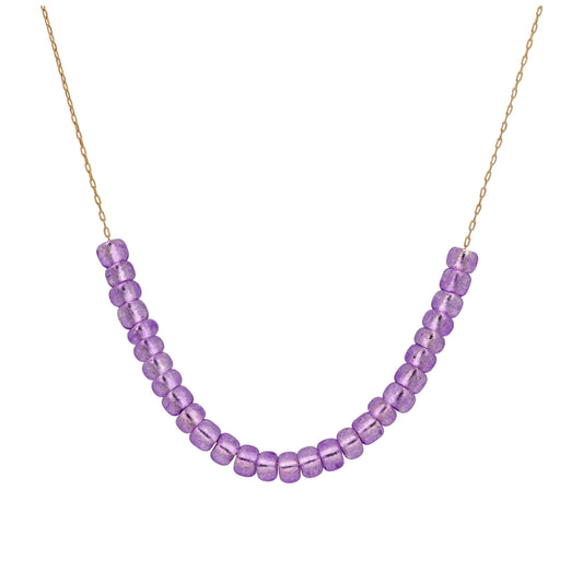 Collier en or 9 carats avec pierre de naissance de juin et zircone cubique alexandrite