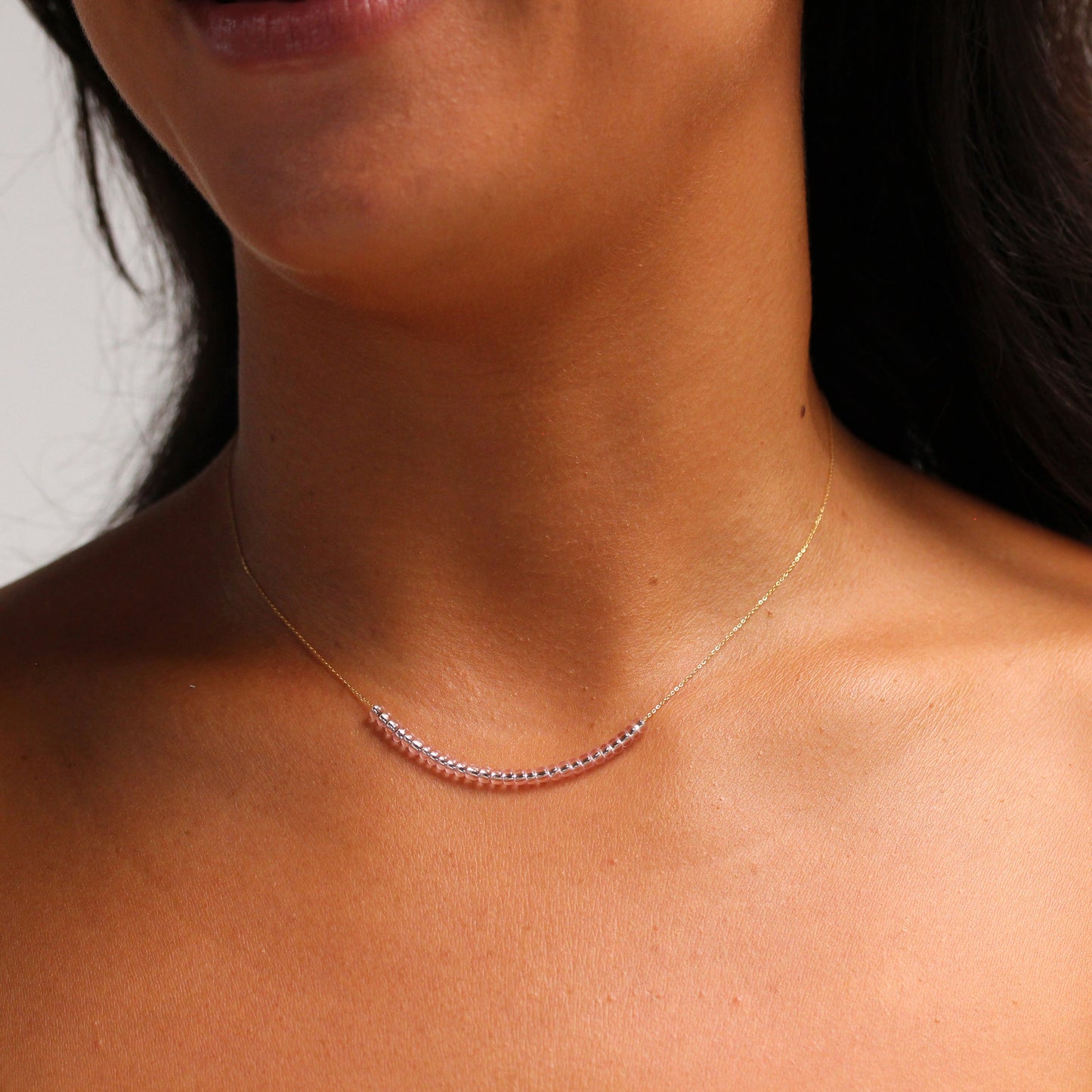 Collier en or 9 carats avec tourmaline et zircone cubique, pierre de naissance d'octobre