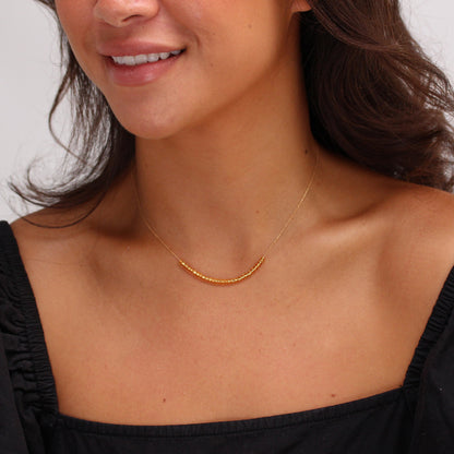Collier en or 9 carats avec pierre de naissance de novembre et citrine et zircone cubique