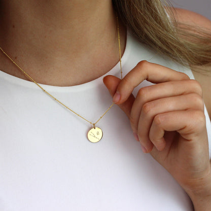 Collier personnalisé avec initiales en argent sterling et constellation