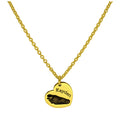 Collier personnalisé en argent sterling plaqué or avec empreinte de pied et cœur, 40 à 61 cm