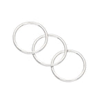Lot de 3 anneaux de nez en argent sterling de 8 mm, calibre 24