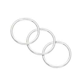 Lot de 3 anneaux de nez en argent sterling de 8 mm, calibre 24