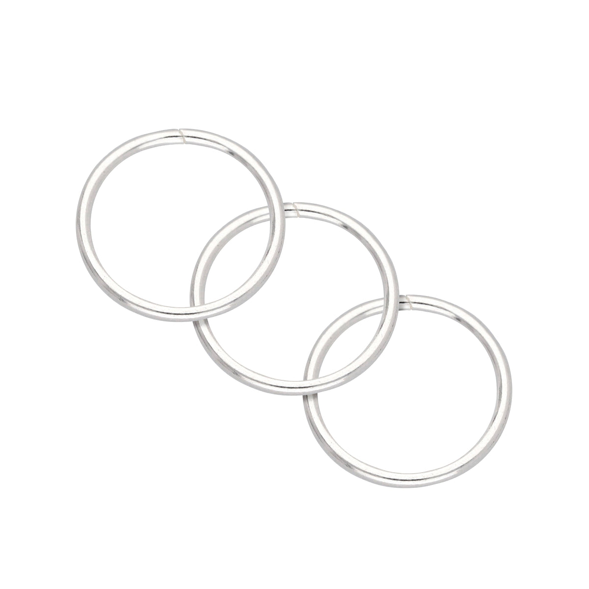Lot de 3 anneaux de nez en argent sterling de 8 mm, calibre 24