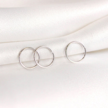 Lot de 3 anneaux de nez en argent sterling de 8 mm, calibre 24