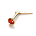 Clou de nez rond Andralok en or jaune 9 carats et zircones cubiques de 3 mm